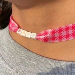 plaid choker💖